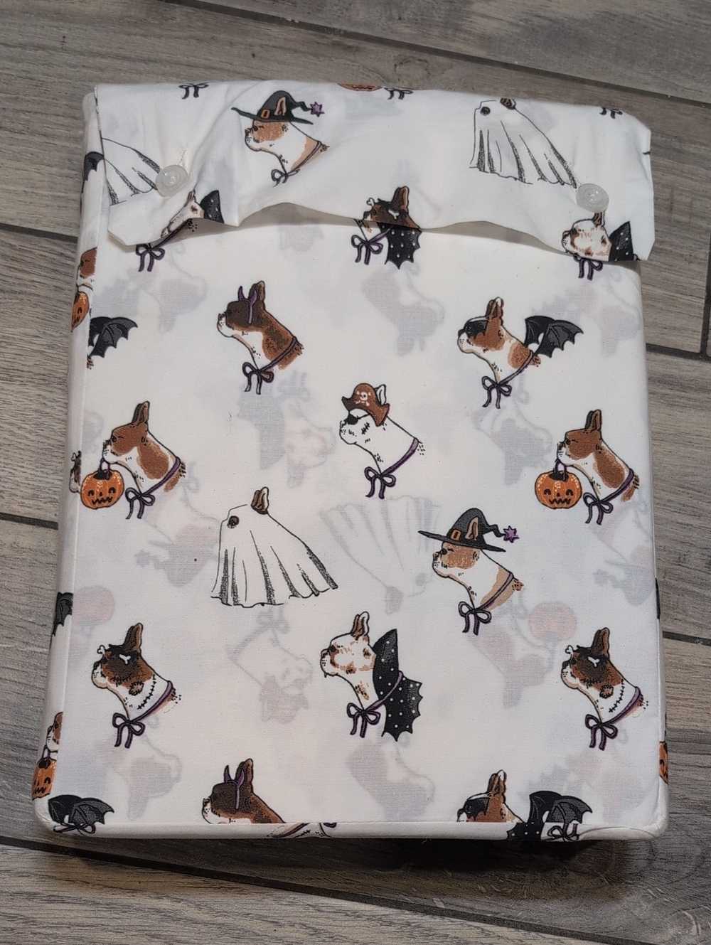 Cath Kidston White Halloween Spooky Dog Print Queen Bedding Sheet Set